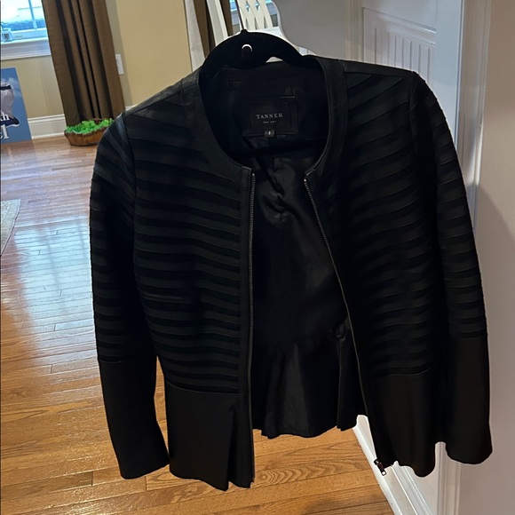 tanner Jackets & Blazers - Women's Black Textured leather Blazer